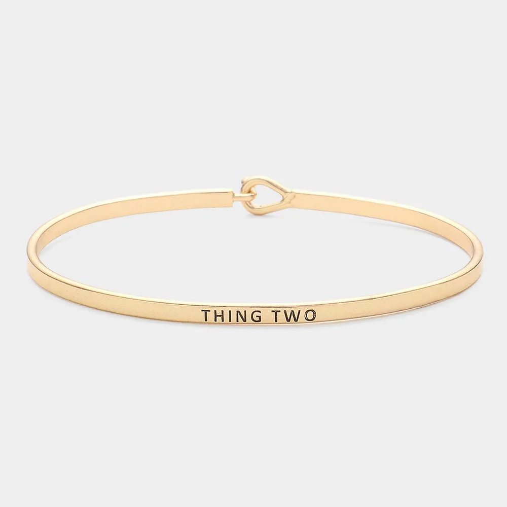 iLLASPARKZ "Thing Two" Thin Brass Metal Hook Bracelet