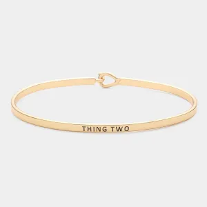 iLLASPARKZ "Thing Two" Thin Brass Metal Hook Bracelet