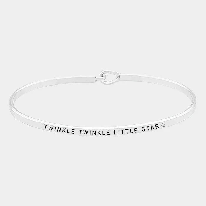iLLASPARKZ "Twinkle twinkle little star" thin metal hook bracelet