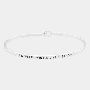 iLLASPARKZ "Twinkle twinkle little star" thin metal hook bracelet
