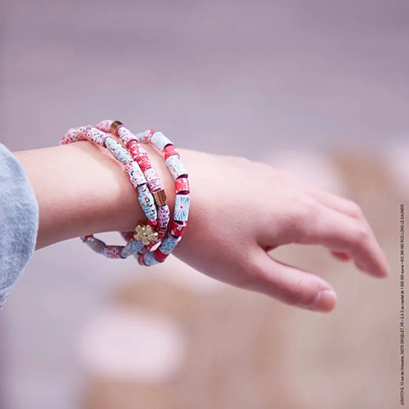 Janod 6 Pieces Of Paper Bead Jewellery To Make - Multicolour