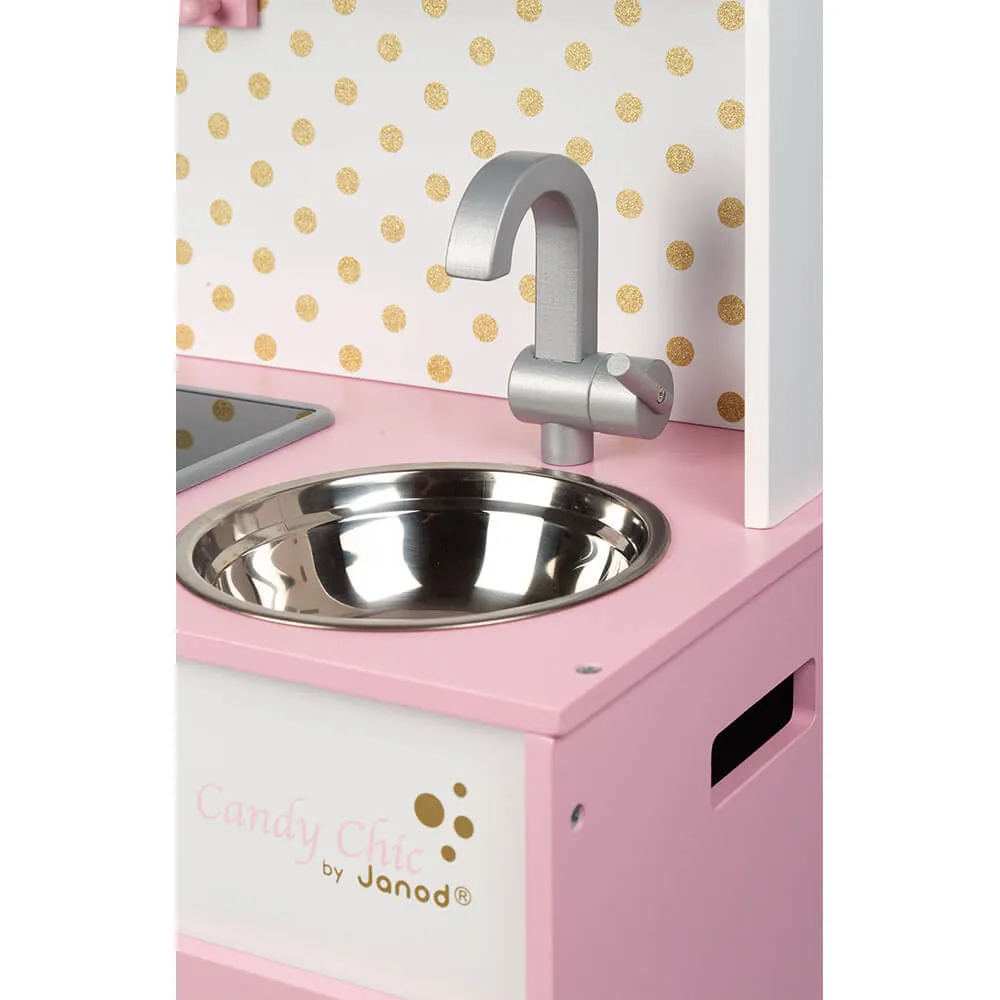 Janod - Candy Chic Big Wooden Kitchen -  For children from the Age of 3