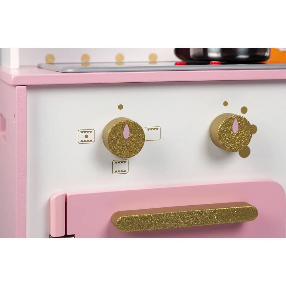 Janod - Candy Chic Big Wooden Kitchen -  For children from the Age of 3