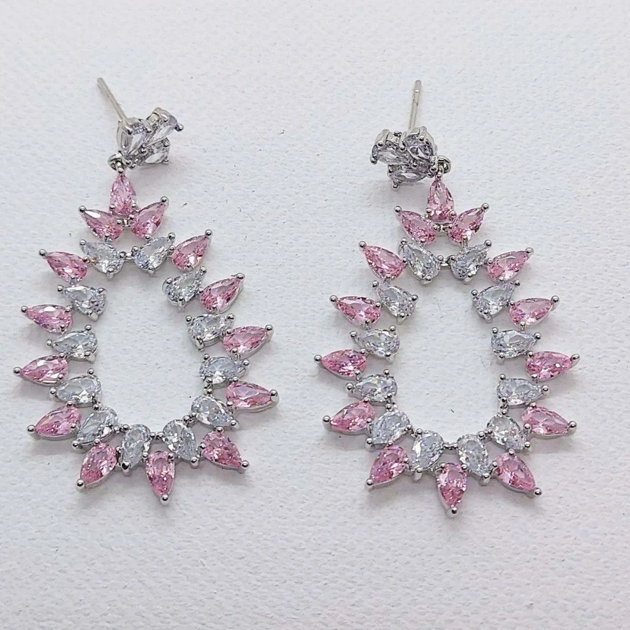 JULIET- PINK RAIN DROP EARRINGS