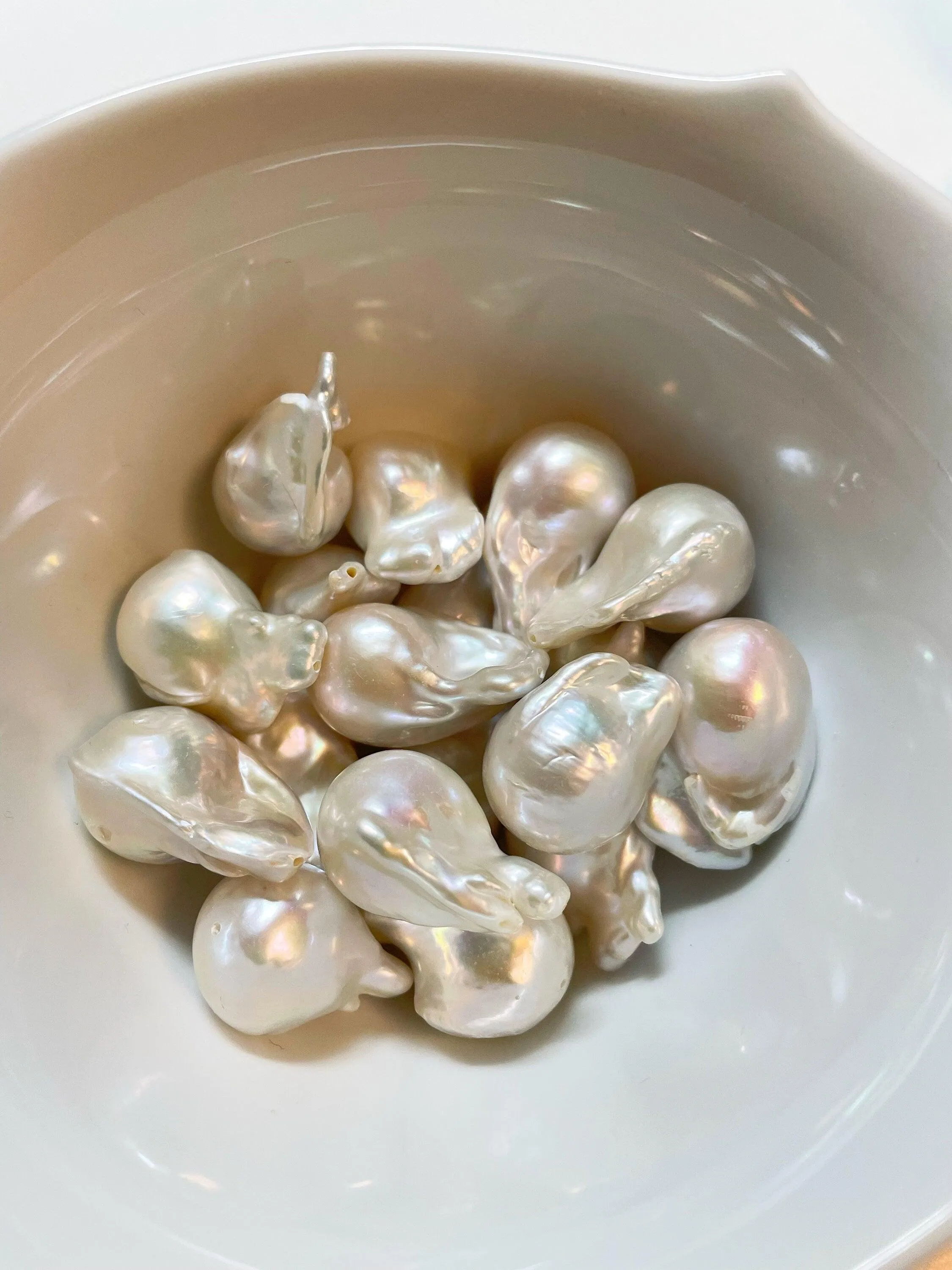 Large baroque pearl earrings