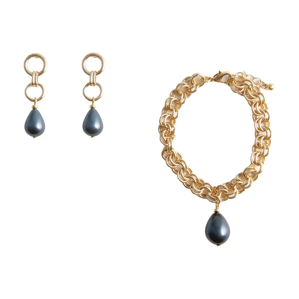 Lestari Pearl Earrings and Bracelet Gift Set