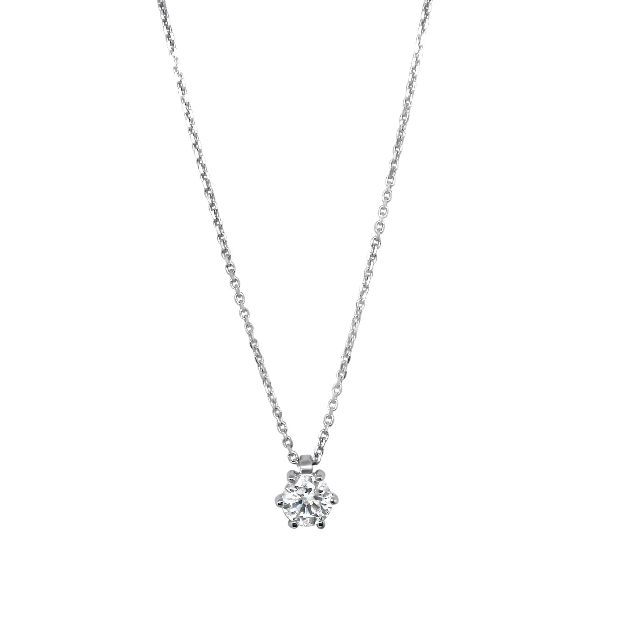 Lesunja 0.2ct. Diamond White Gold Necklace