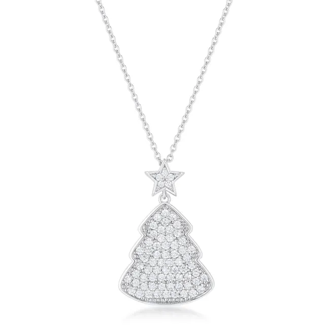 LOVCIA Holiday Sparkle Christmas Tree Pendant Necklace