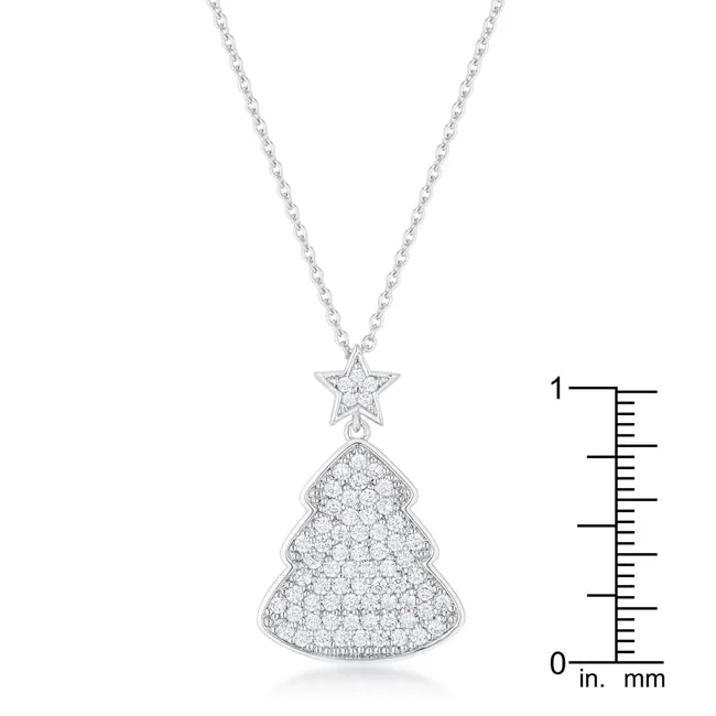 LOVCIA Holiday Sparkle Christmas Tree Pendant Necklace