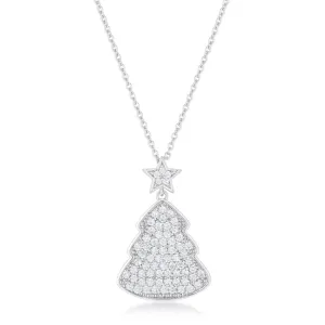 LOVCIA Holiday Sparkle Christmas Tree Pendant Necklace
