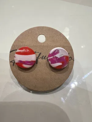Medium Clay Stud Earrings