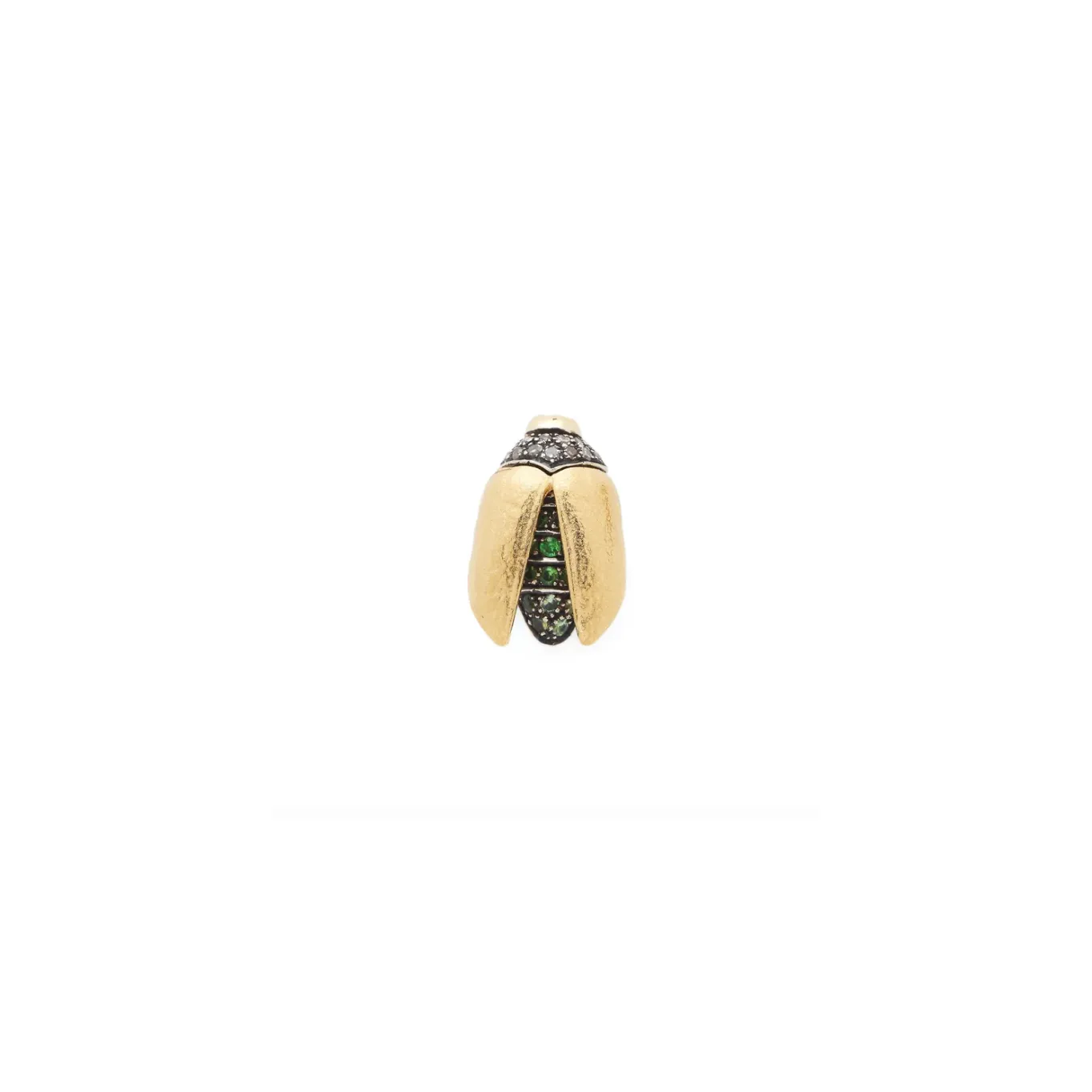 Mini Gold Fly Wing Scarab Stud