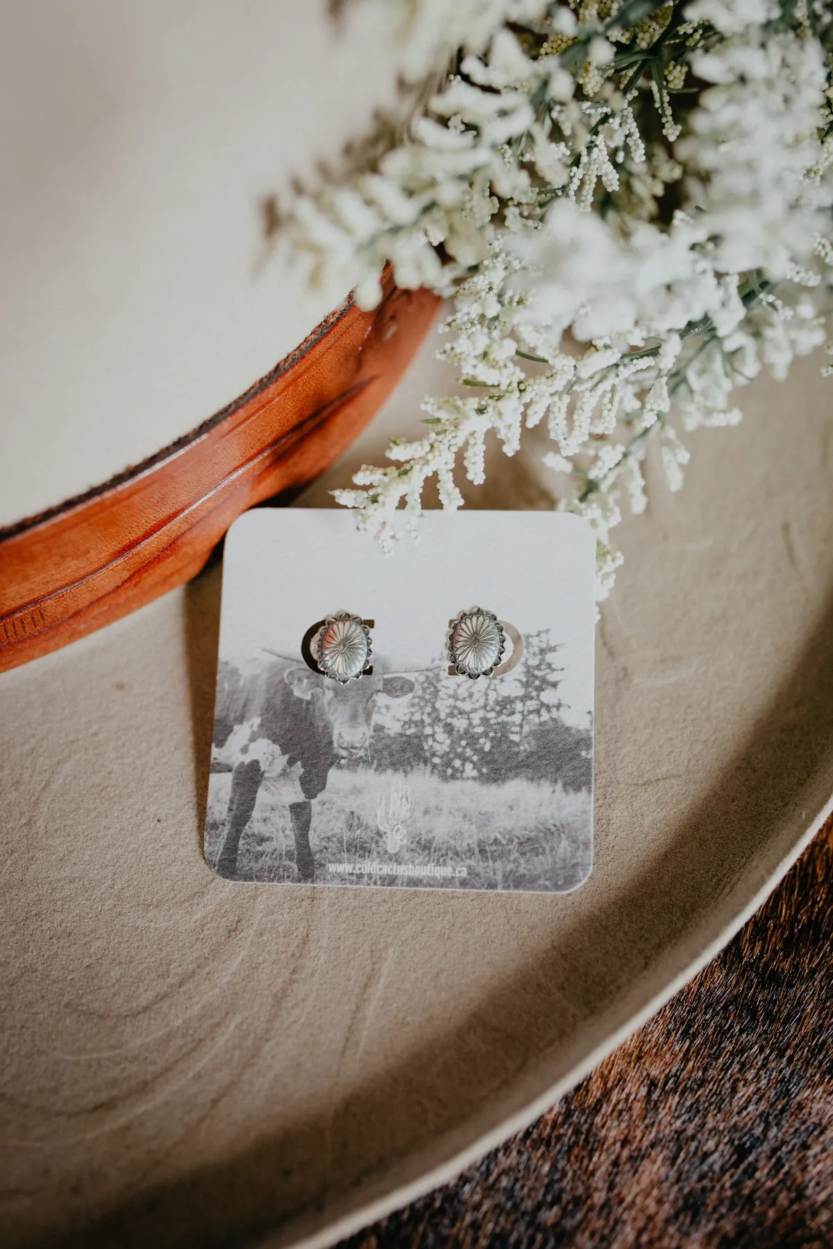 Mini Oval Stamped Stud Earrings