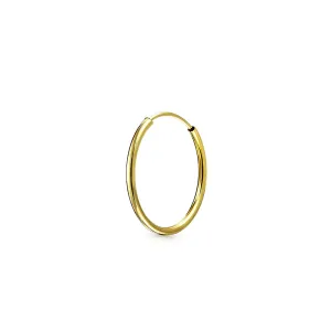 Minimalist 14K Gold Cartilage Ear Stud Hoop for Tragus Conch Daith Piercing