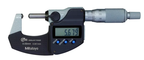 Mitutoyo Digital Tube Microm. Sph. Anvil/Spindle 0-25mm, IP65 395-271-30