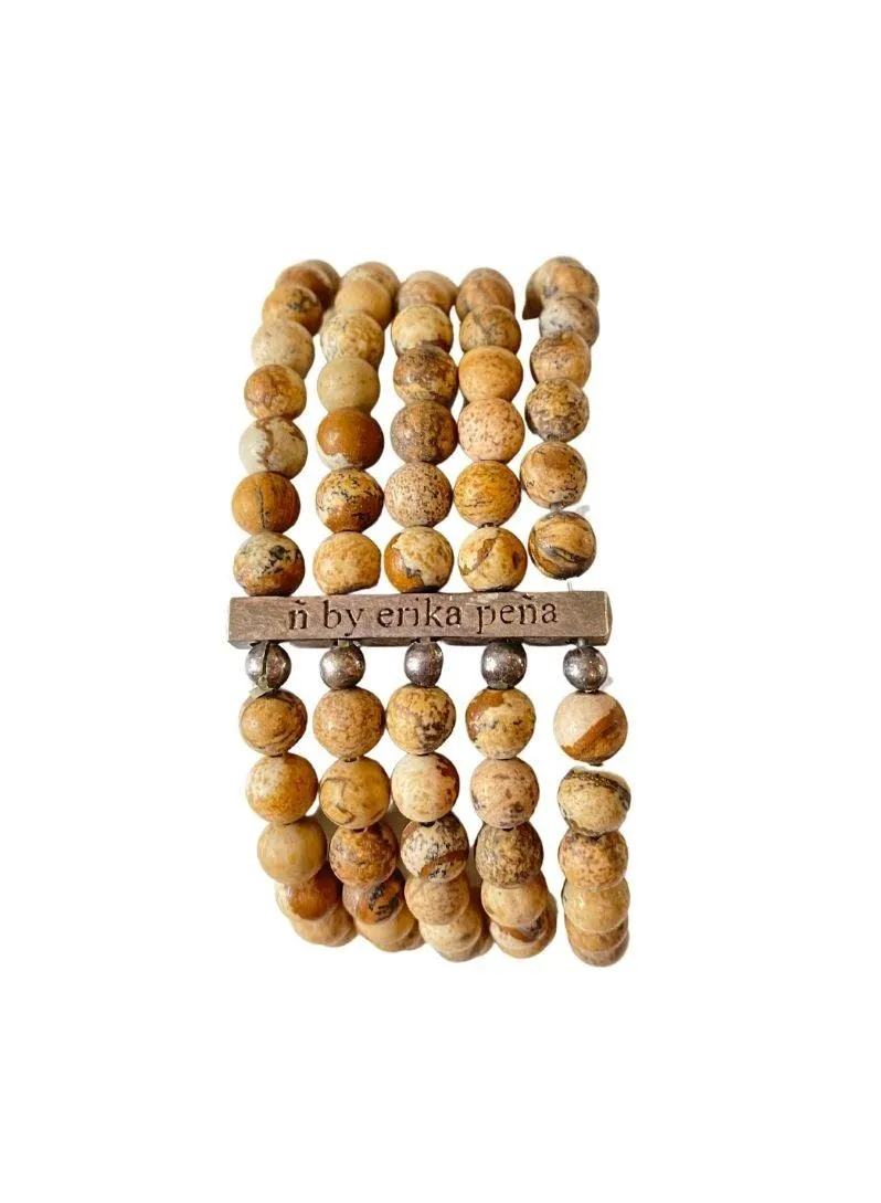 Mona Island Layered Stone Bead Cuff