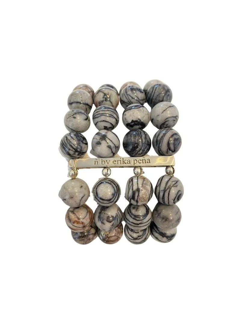 Mona Island Layered Stone Bead Cuff