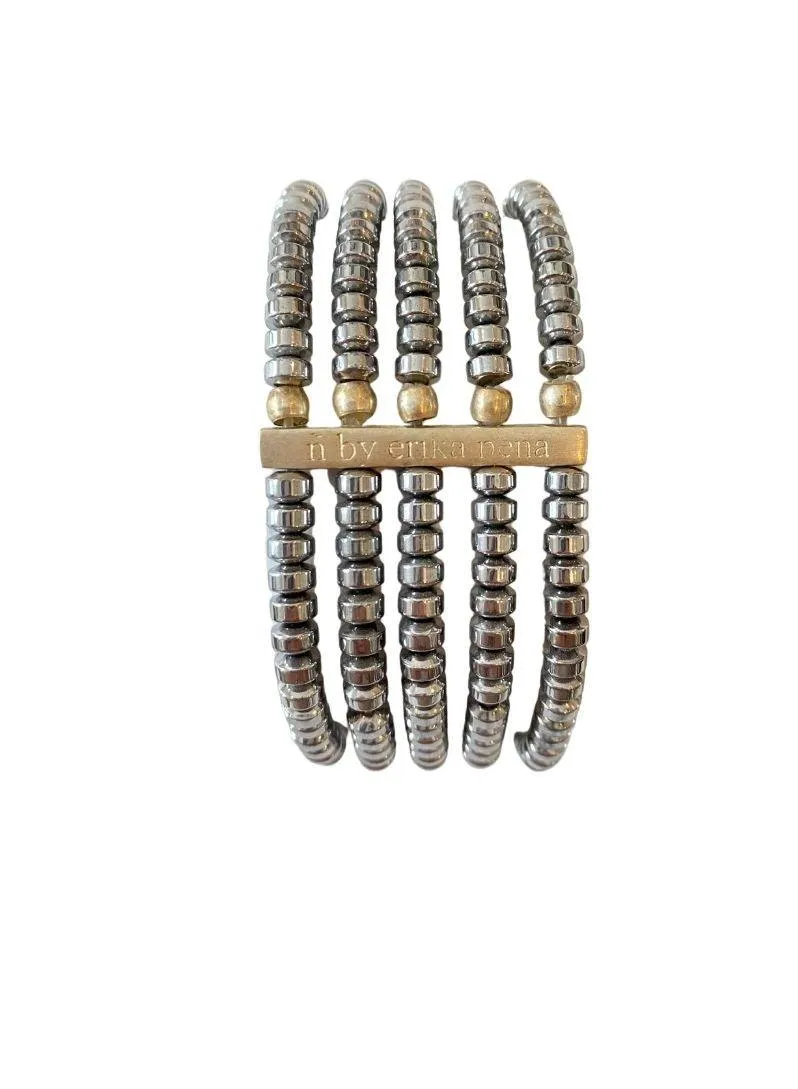 Mona Island Layered Stone Bead Cuff