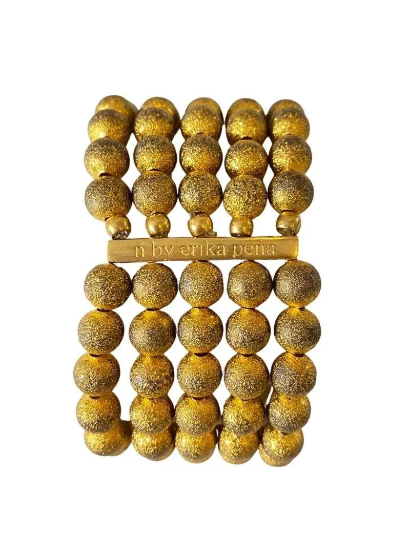 Mona Island Layered Stone Bead Cuff