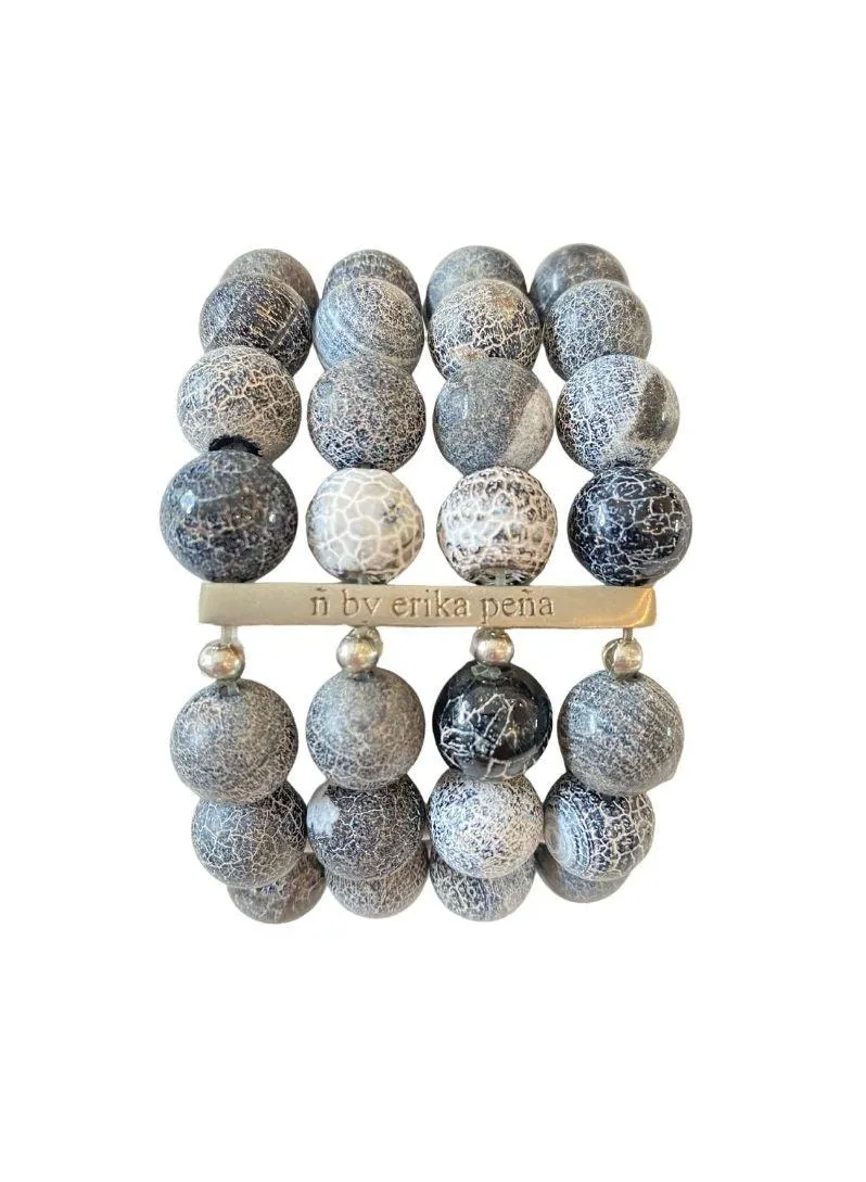 Mona Island Layered Stone Bead Cuff