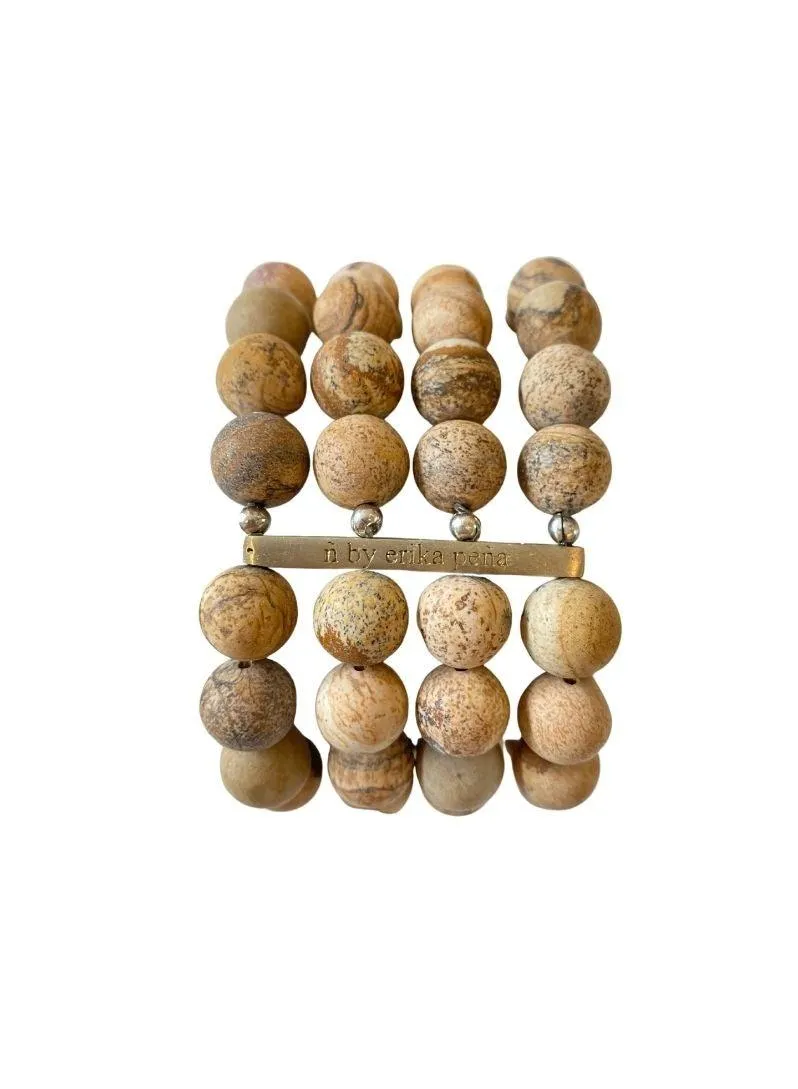 Mona Island Layered Stone Bead Cuff