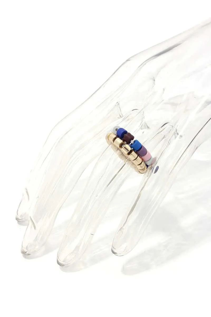 Multi Color Stretch Ring Set