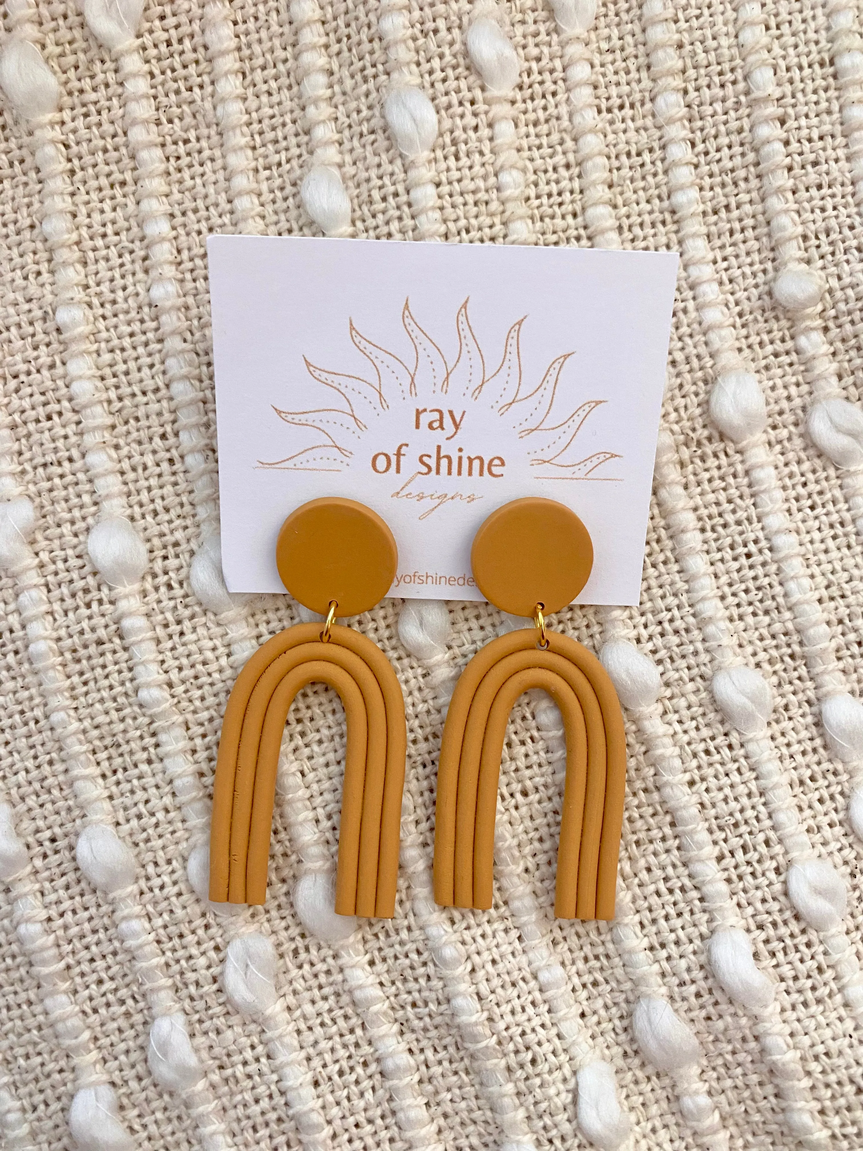 Mustard Rainbow Arches Earrings