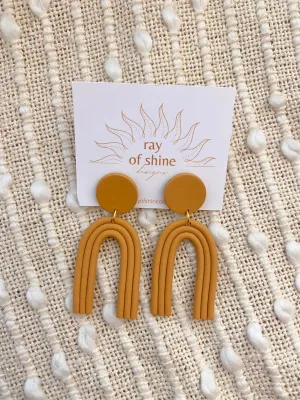 Mustard Rainbow Arches Earrings