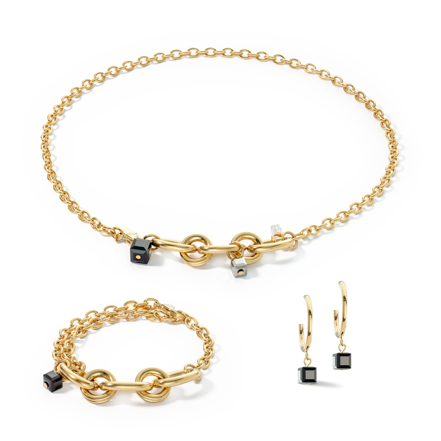 Necklace Chunky Chain gold-black