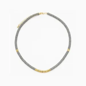 Necklace Freedom Grey Wood