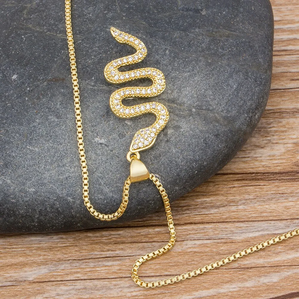 New Design Classic Animal Snake Dangle Women Pendant Necklace