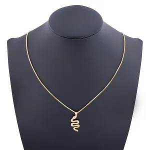 New Design Classic Animal Snake Dangle Women Pendant Necklace