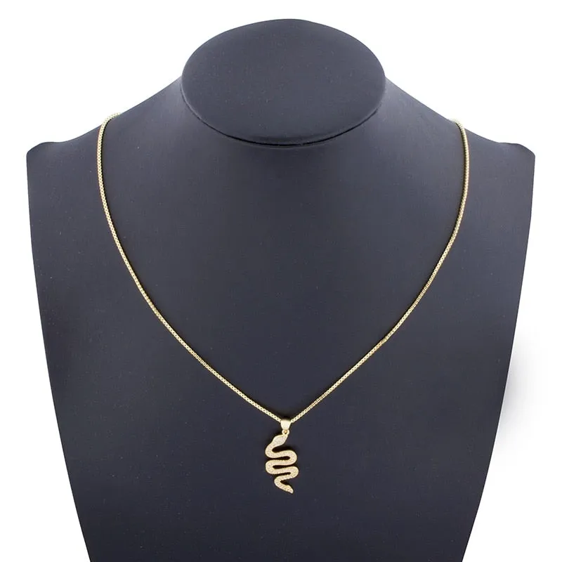 New Design Classic Animal Snake Dangle Women Pendant Necklace