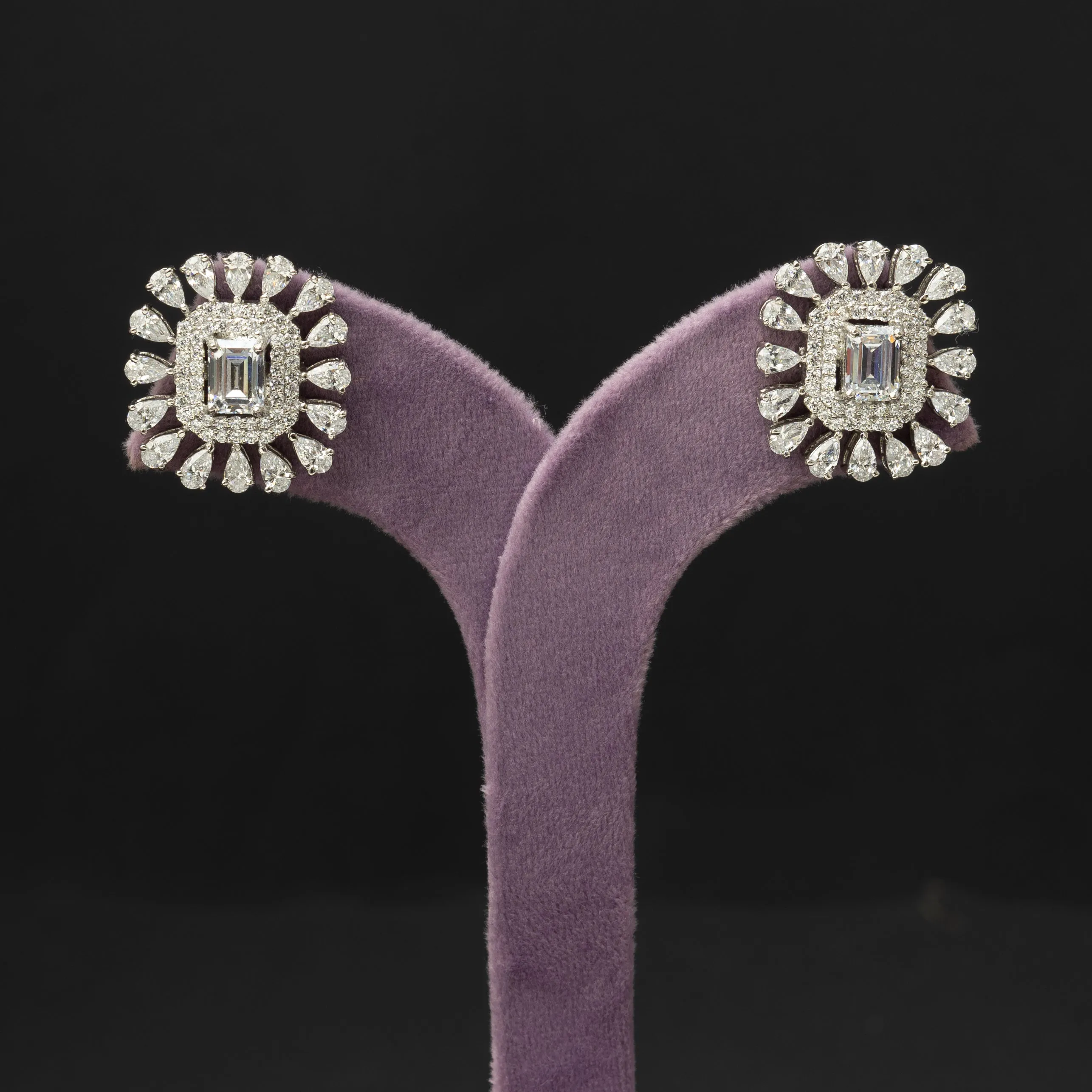 Nisha Silver Stud Earrings