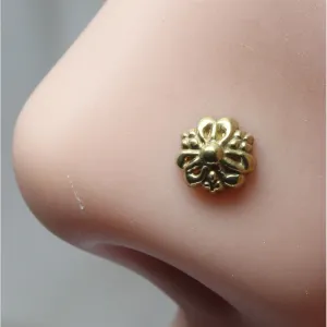 Nose Stud Antique gold finish Push Pin
