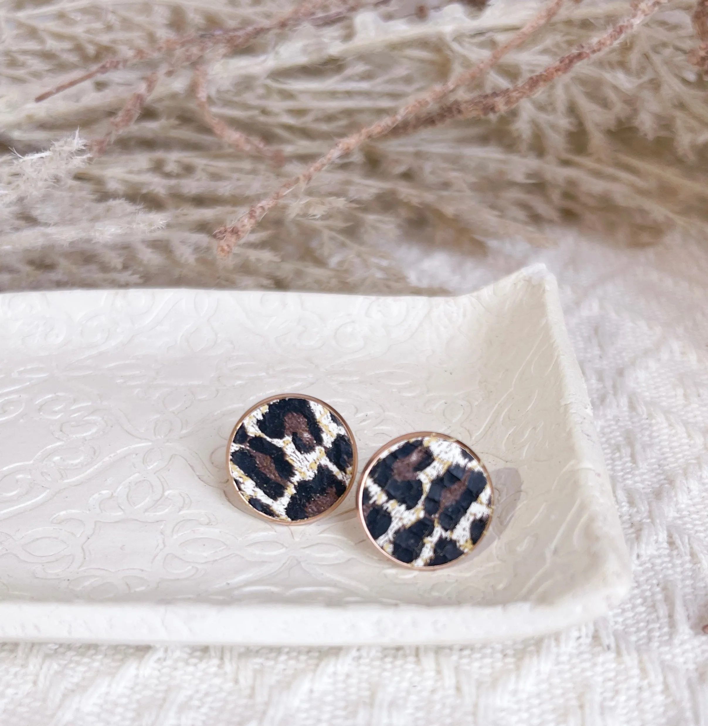 Original Leopard Print Studs