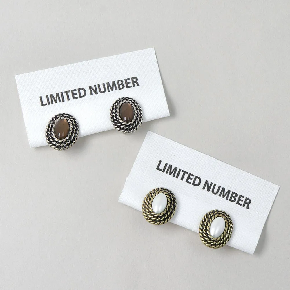 Oval Padded Clip On Earrings
