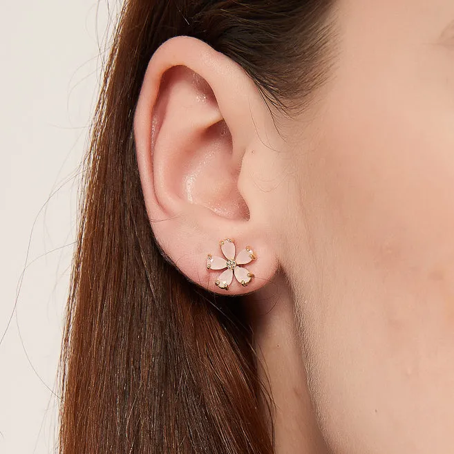 Parker sakura cherry blossom flower stud earrings