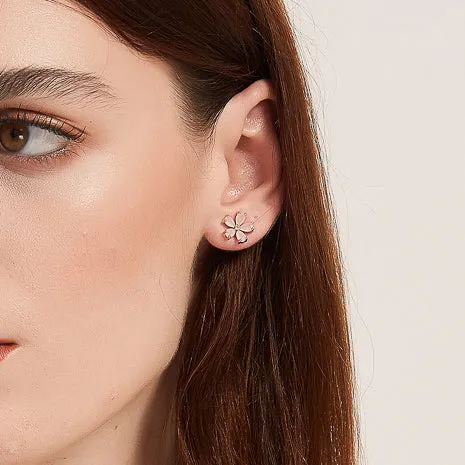 Parker sakura cherry blossom flower stud earrings