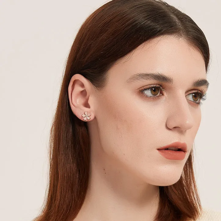 Parker sakura cherry blossom flower stud earrings