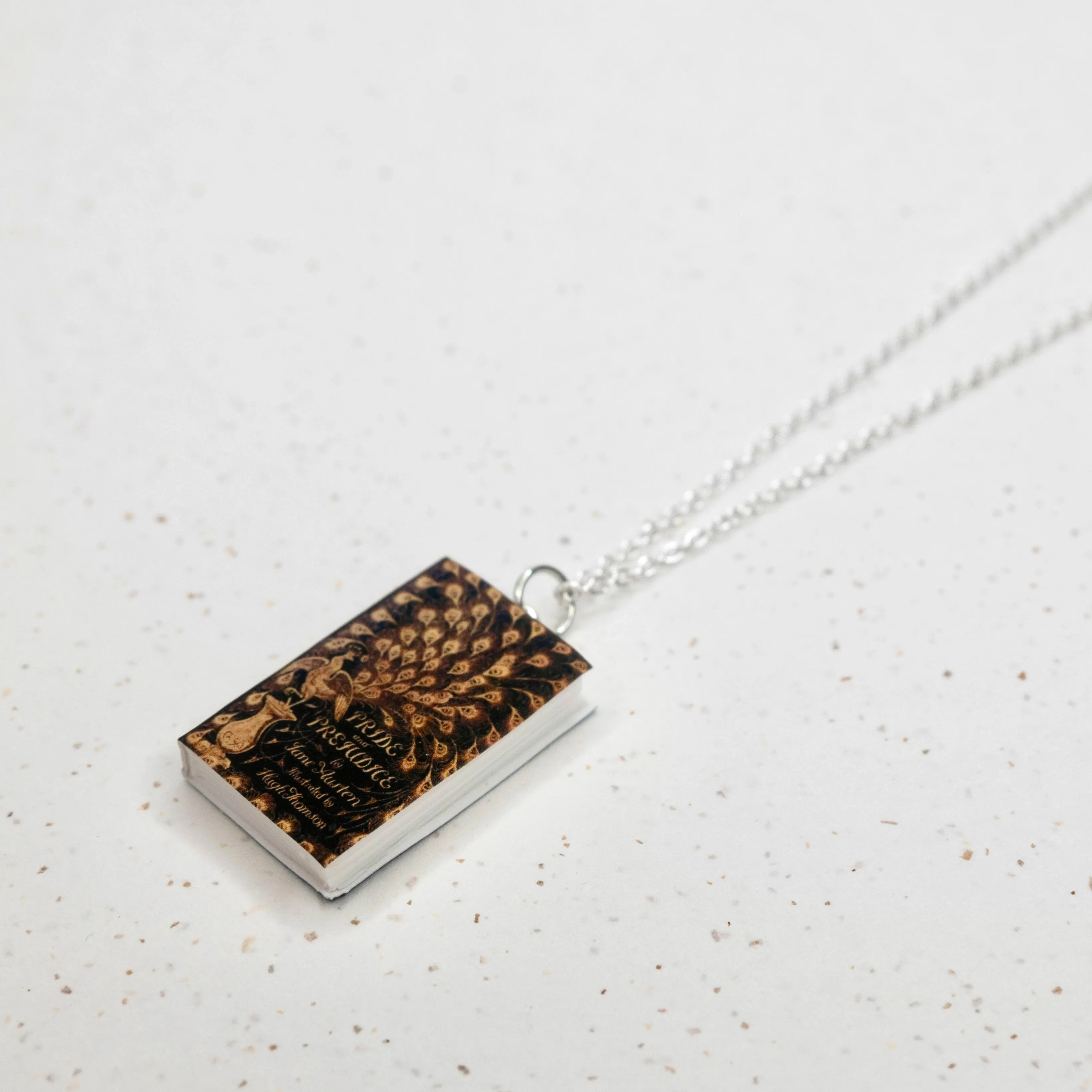 Pride & Prejudice Book Cover Necklace in Silver