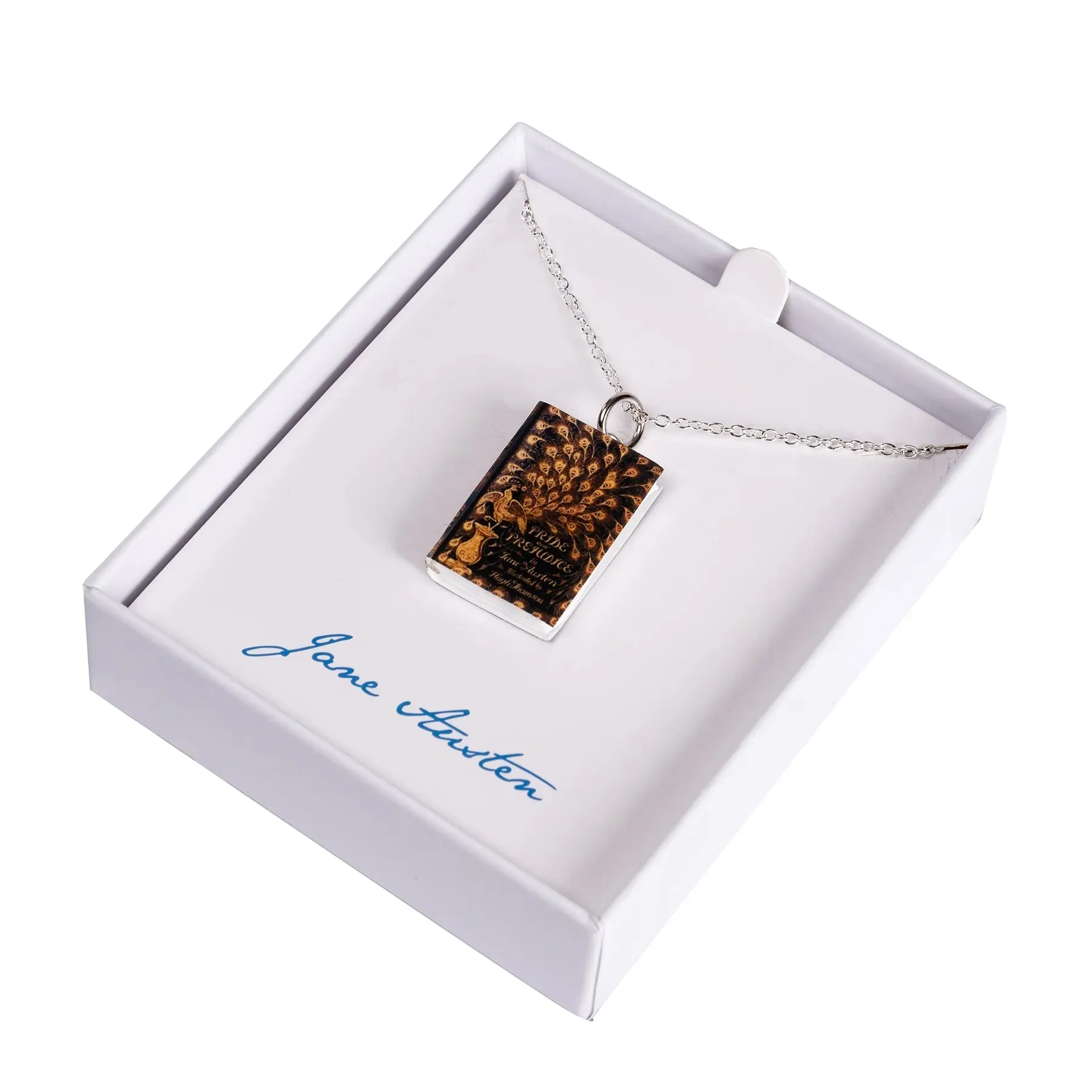 Pride & Prejudice Book Cover Necklace in Silver