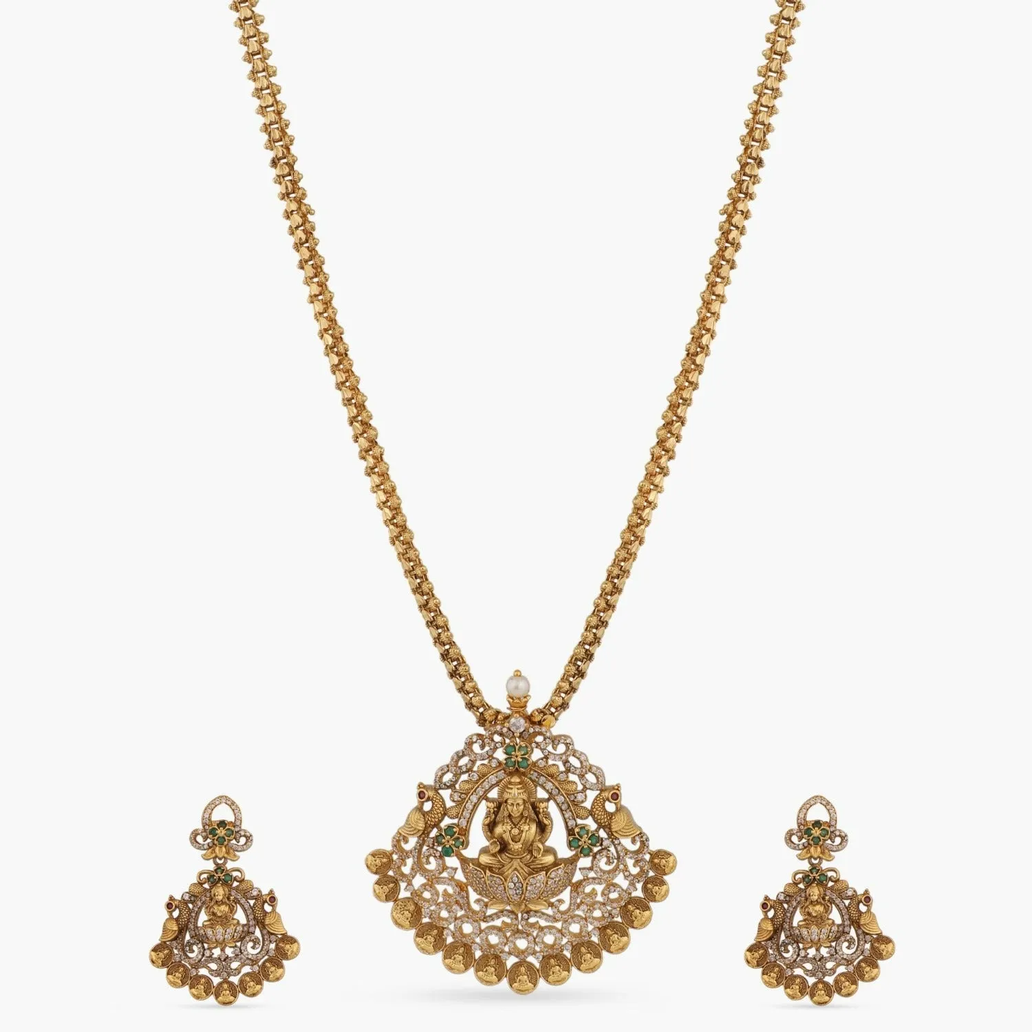 Saumya Antique Temple Pendant Set