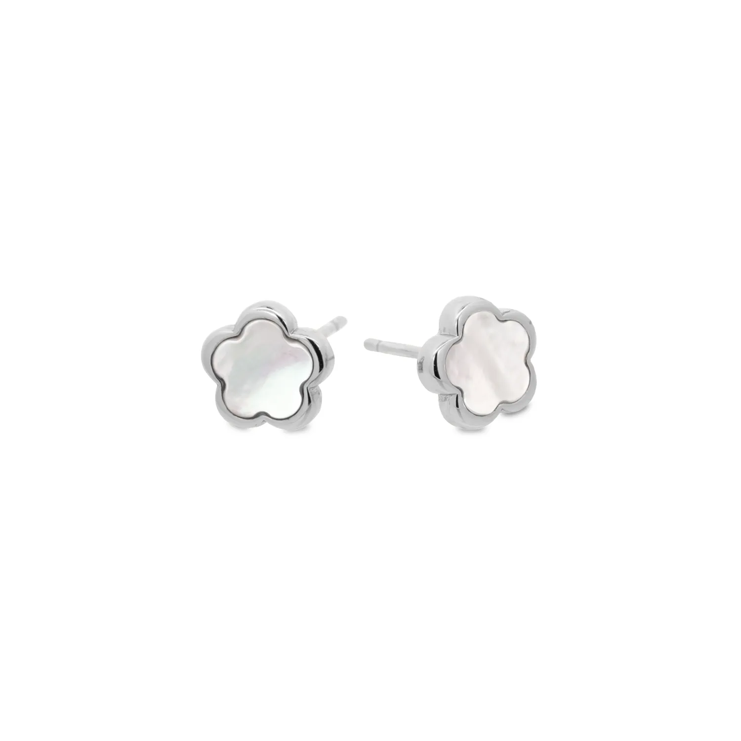 Silver Cerise Studs