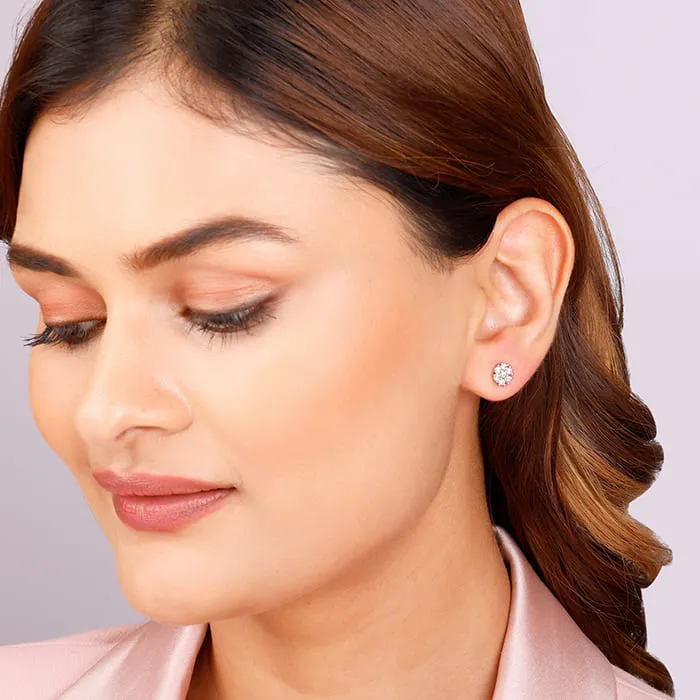 Silver Floral Elegant Earrings