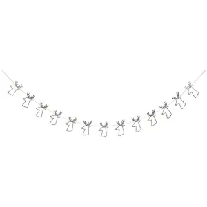 Silver Reindeer Mini Garland by Meri Meri