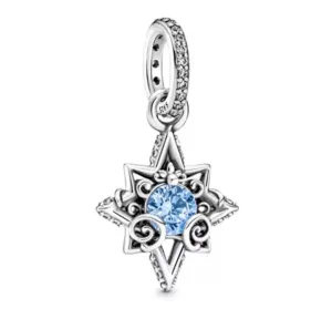 Snowflake Dangle Charm - 925 Sterling Silver