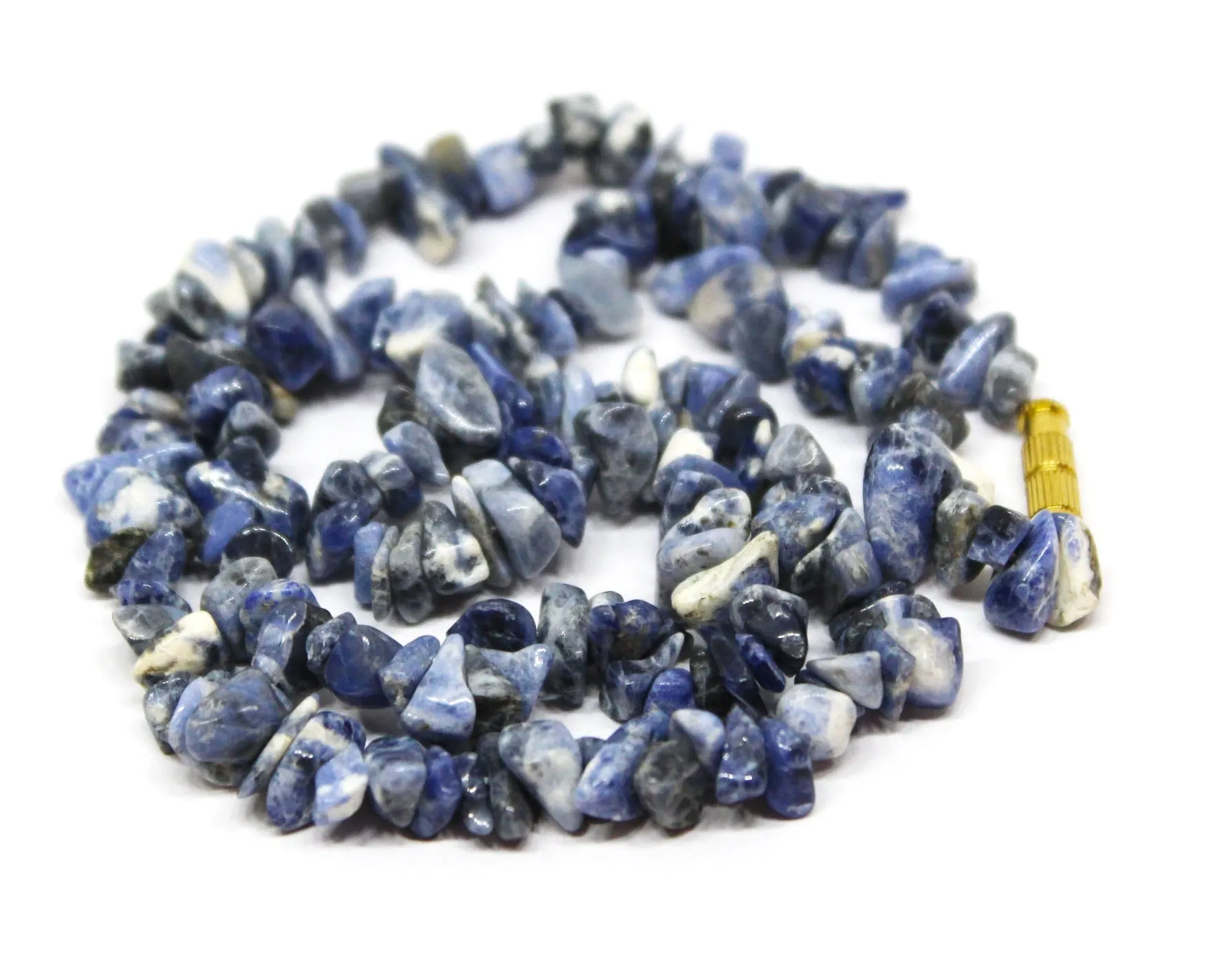 Sodalite 6mm Uncut Beads /Chips Necklace (Creative Expression)