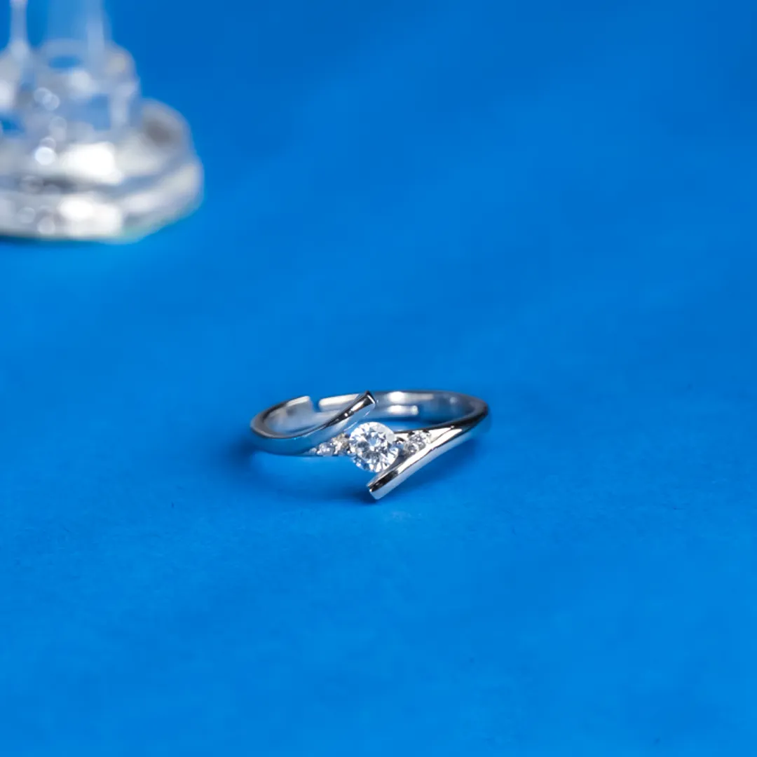 Solitaire Affair 925 Sterling Silver Zircon Ring