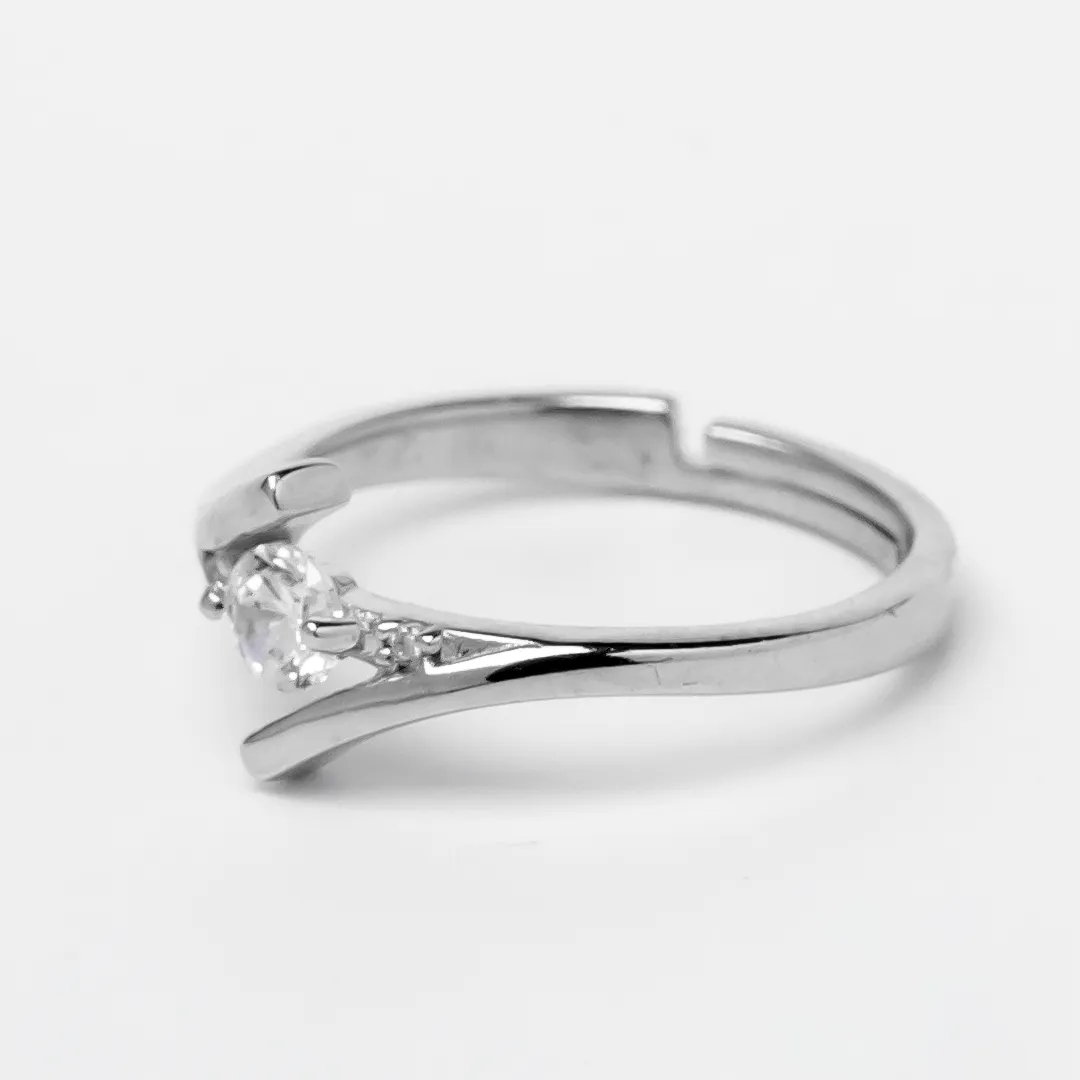 Solitaire Affair 925 Sterling Silver Zircon Ring